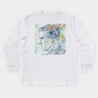 F. SCOTT FITZGERALD - watercolor portrait .2 Kids Long Sleeve T-Shirt